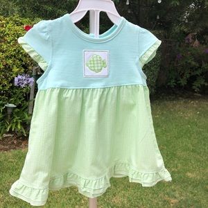 🍍NWT Agabang Fishy Dress w Ruffle Trim Cap Sleeve